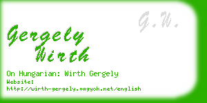 gergely wirth business card